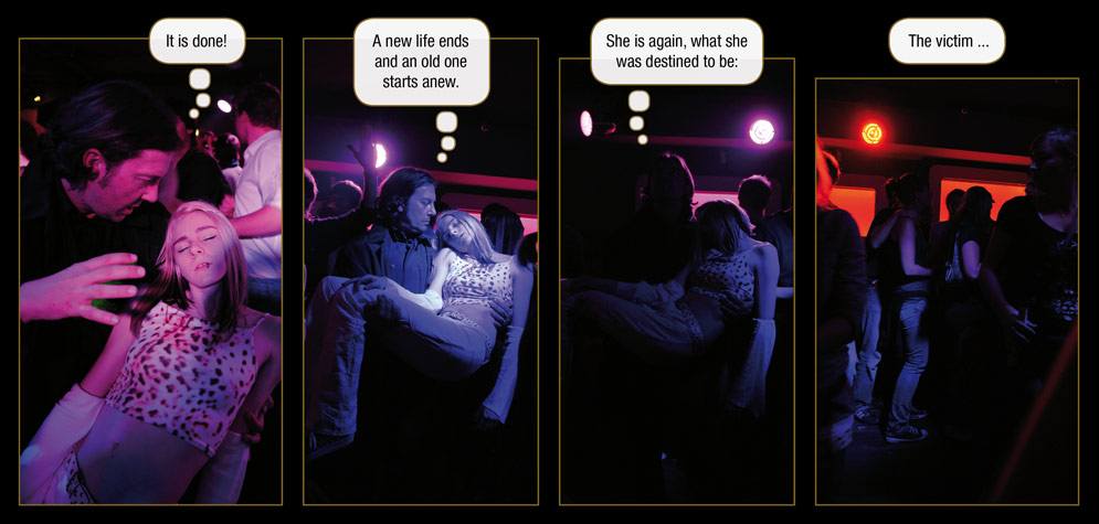 Page 13: The dark stranger: It is done! A new life ends and an old one starts anew. She is again what she was destined to be: The victim ... Page 13: The dark stranger: It is done! A new life ends and an old one starts anew. She is again what she was destined to be: The victim ...